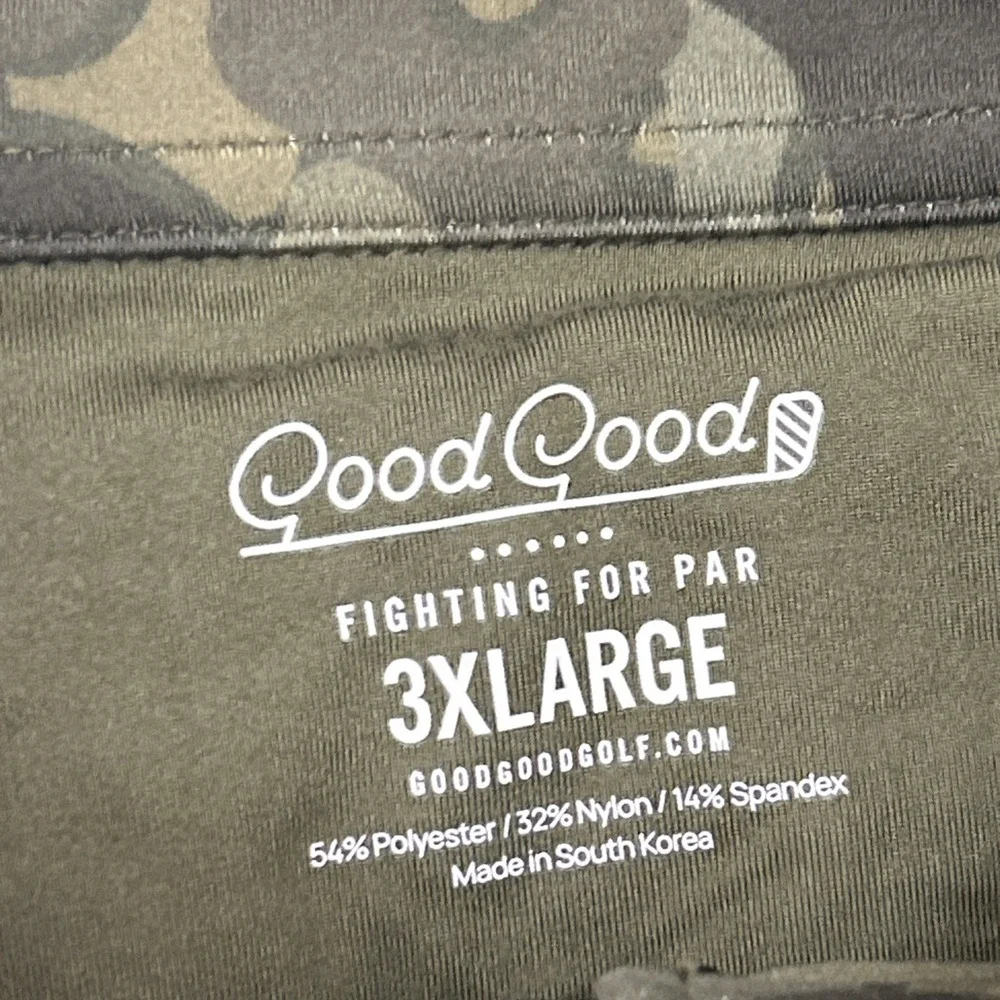 Good Good Golf Bunker 1/4 Q-Zip Long Sleeve Pullover Army Green Men 3XL NEW